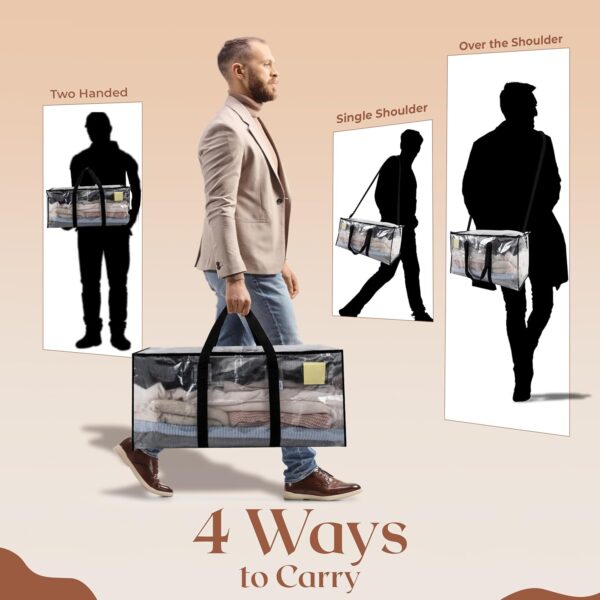 aethel 6 pack extra large, heavy duty, semi transparent moving bags