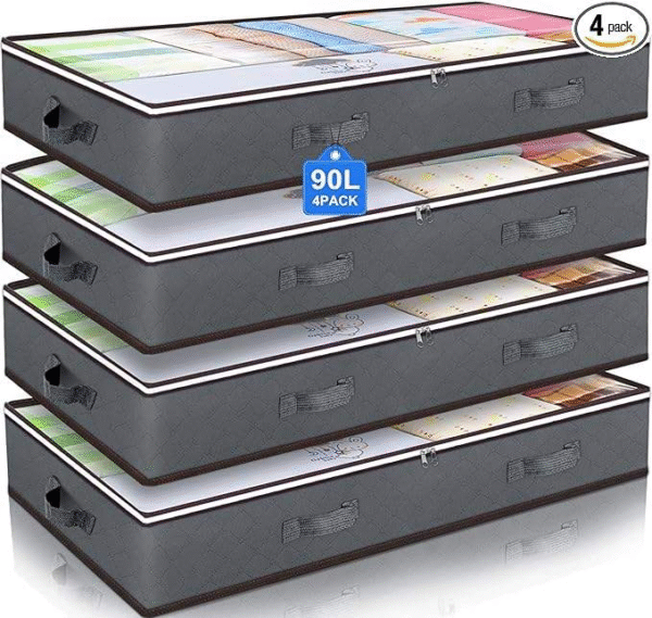 aethel 90l closet organizers & collapsible under bed storage bags
