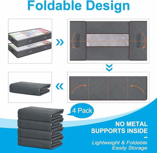 aethel 90l closet organizers & collapsible under bed storage bags