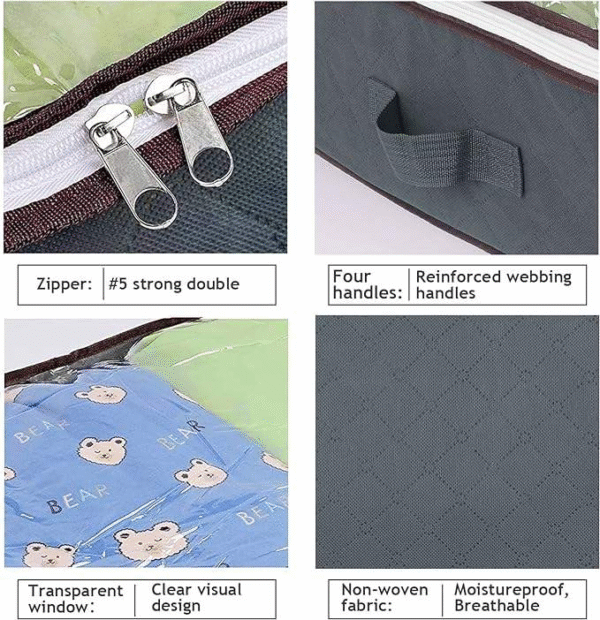 aethel 90l closet organizers & collapsible under bed storage bags