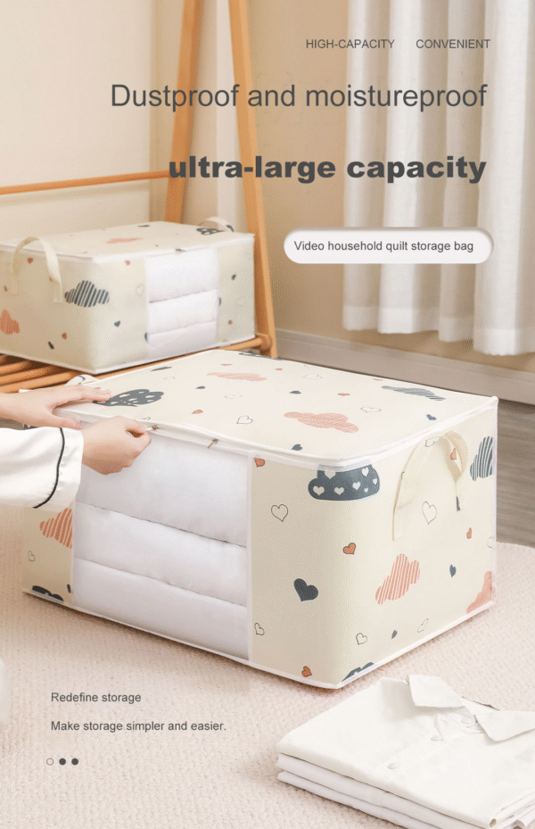 aethel quilt storage box – 50l/75l non woven dustproof